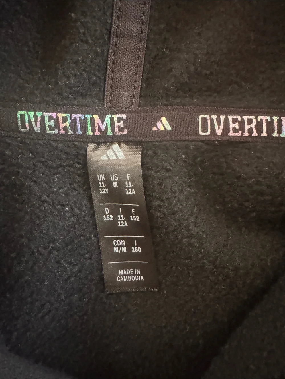 Boys Overtime x Adidas Don’t be a fan later hoodie sweatshirt, black/offwhite,YM